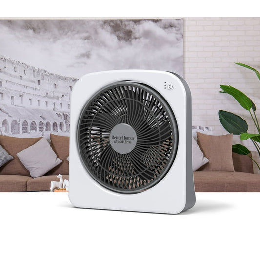 Better Homes & Gardens White 9" Dual Power Portable Fan