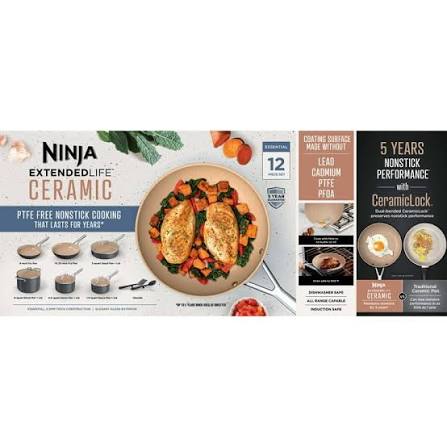 Ninja Extended Life Ceramic 12pc Cookware Set