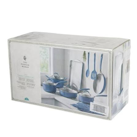 The Pioneer Woman Sutton Ceramic 17pc Cookware Set - Blue