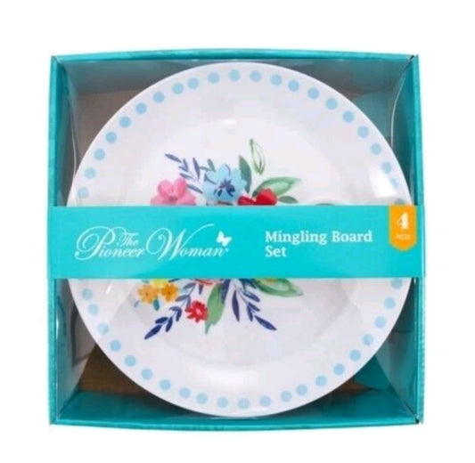 The Pioneer Woman Mingling Board Set of 4 (Floral)