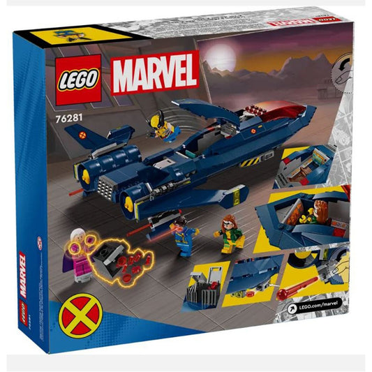 LEGO Marvel X-Men X-Jet Toy Plane Model Building Kit, Disney Plus Inspired X-Men, 76281