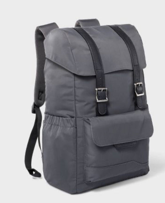 Fitted Flap Backpack Gray - Open Story