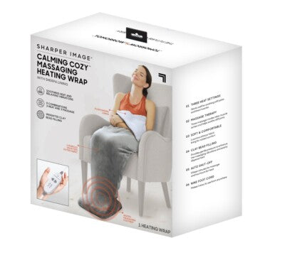 Sharper Image Personal Sherpa Wrap with Electric Heating Massaging Vibrating Foot Bed, 3 Heat & 3 Massage Settings for 9 Relaxing Combinations